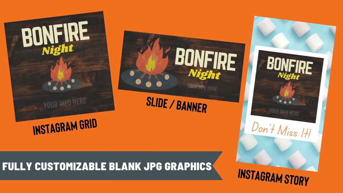 Bonfire Night Canva Graphics Kit image number null